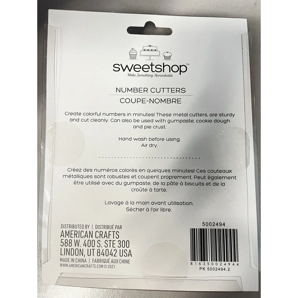 Sweetshop number cutters